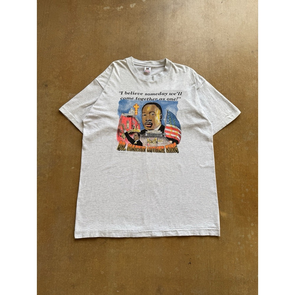 VTG 90s Martin Luther King Jr I Have A Dream Peace Black History T-Shirt XL USA